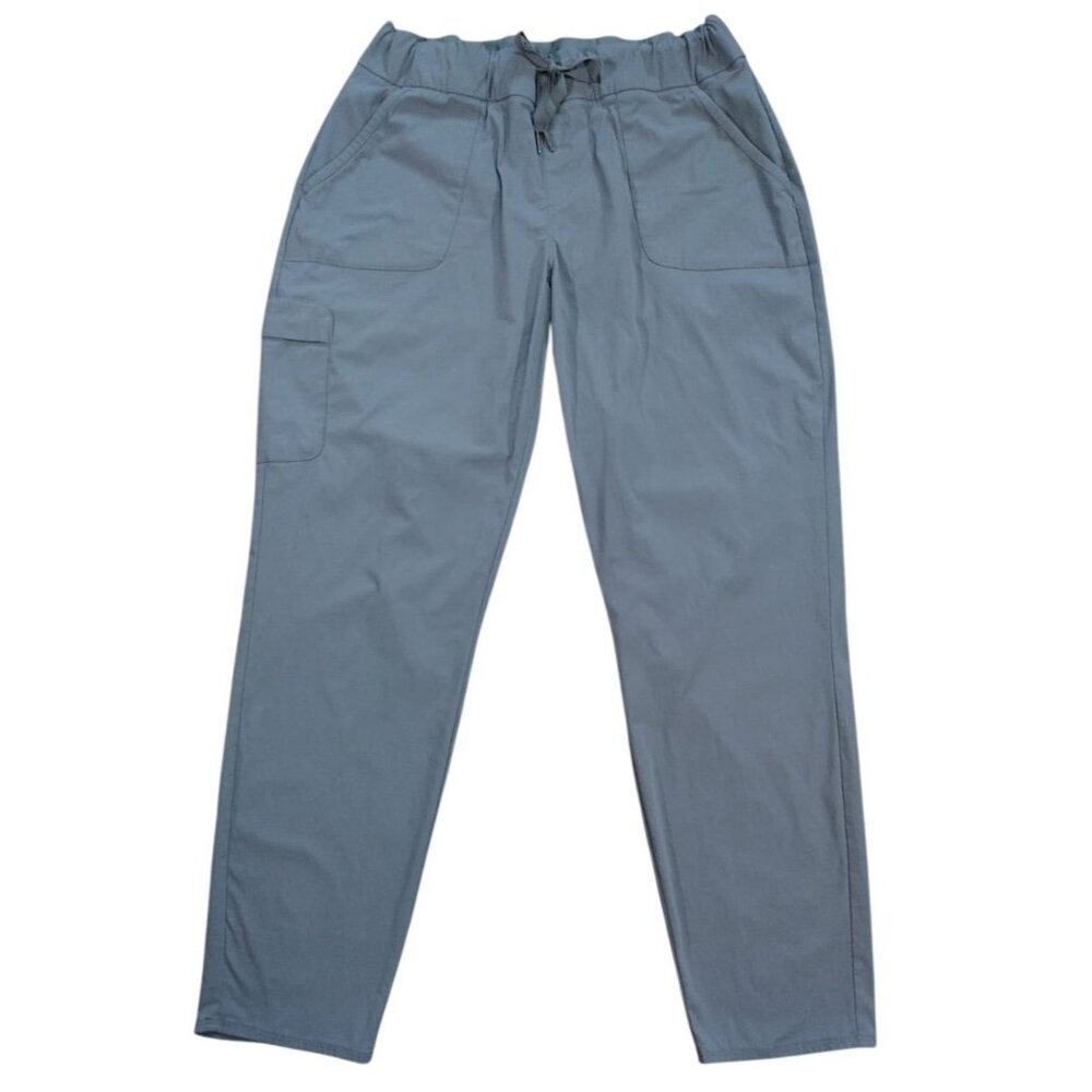 Columbia Womens XL Gray Cargo Pants Drawstring Elastic Waist Nylon Outdoor.